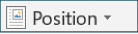 Position drop down button in Word