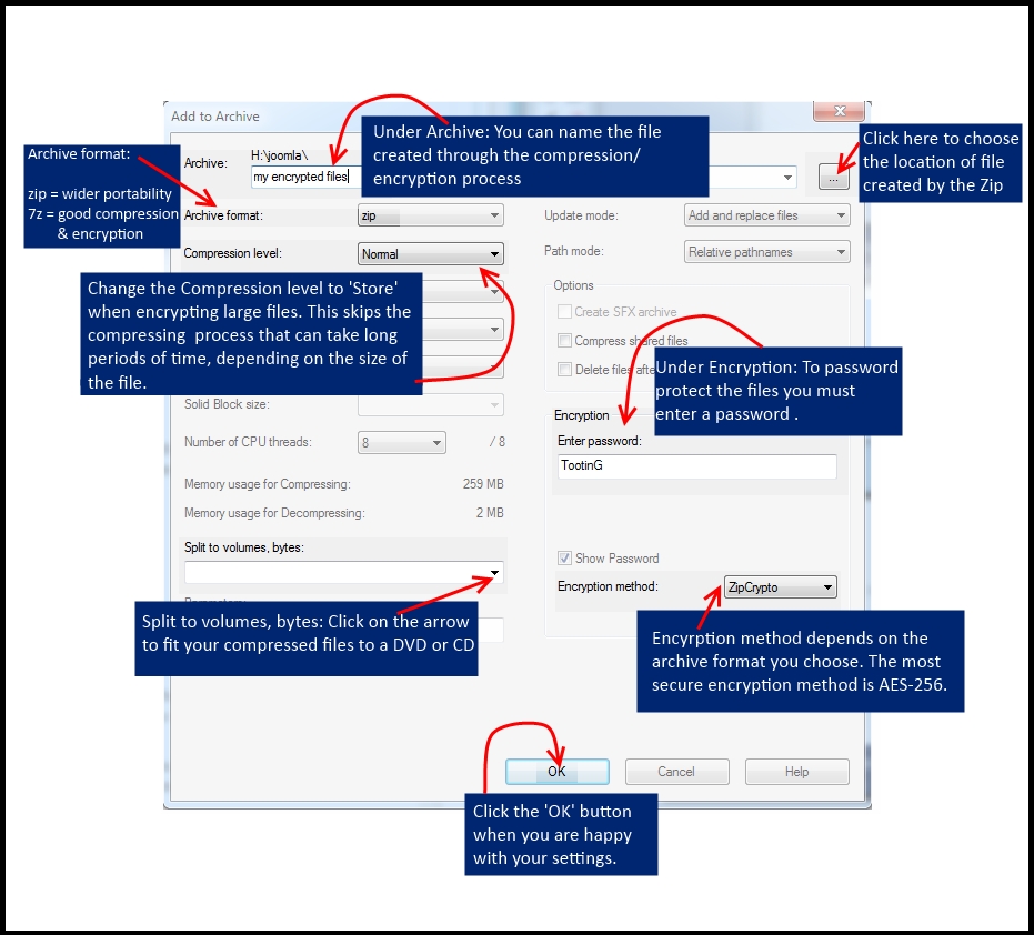 7 zip encryption