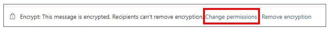 Outlook Encrypt change permissions options1