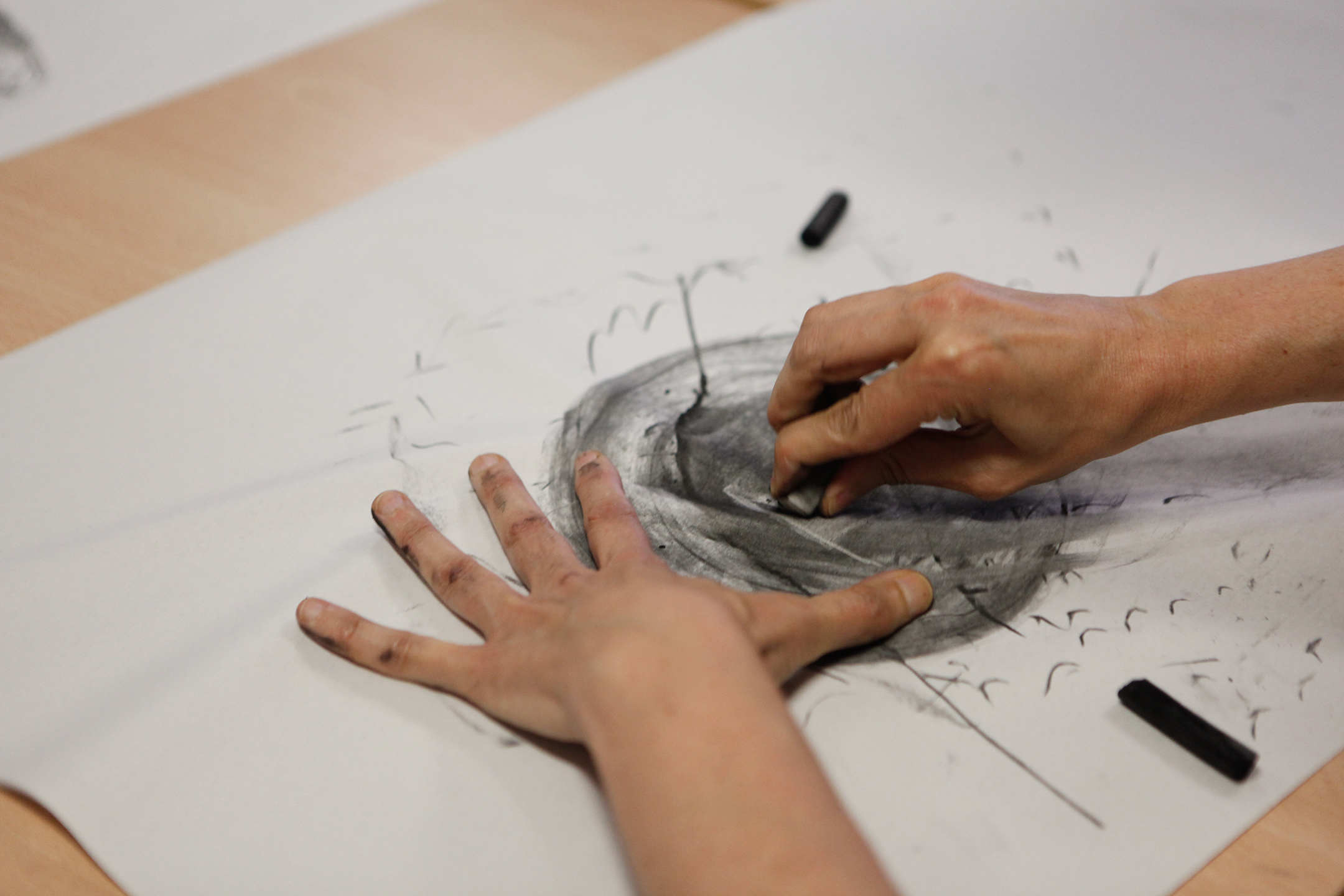 Image of someone drawing at a Drawing Workshop